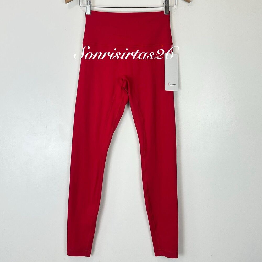NWT Lululemon Align No Line HR Pant 28” Legging Size 6 Oxford Red Yoga Pilates